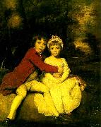 Sir Joshua Reynolds master parker and his sister, theresa oil painting artist